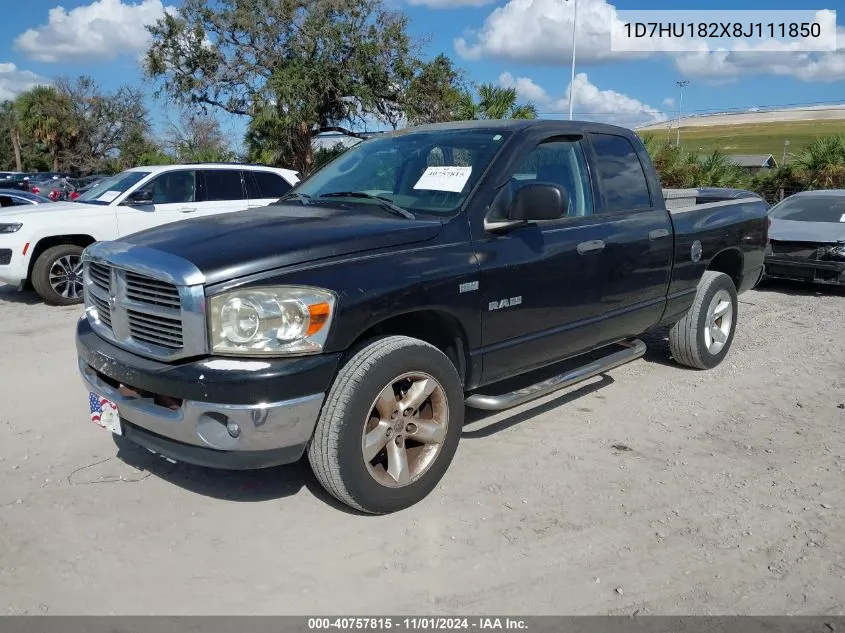 2008 Dodge Ram 1500 Slt VIN: 1D7HU182X8J111850 Lot: 40757815