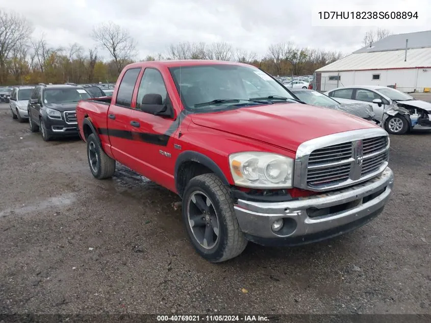 2008 Dodge Ram 1500 Slt VIN: 1D7HU18238S608894 Lot: 40769021