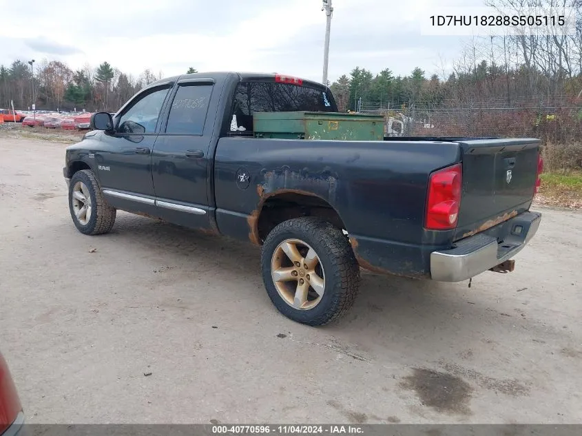 2008 Dodge Ram 1500 Slt VIN: 1D7HU18288S505115 Lot: 40770596