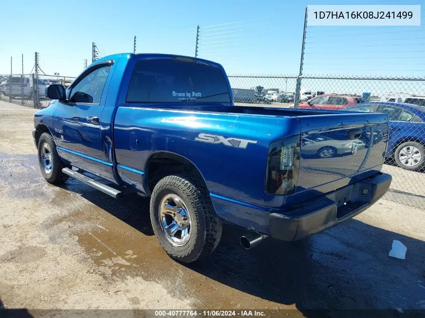 2008 Dodge Ram 1500 St/Sxt VIN: 1D7HA16K08J241499 Lot: 40777764