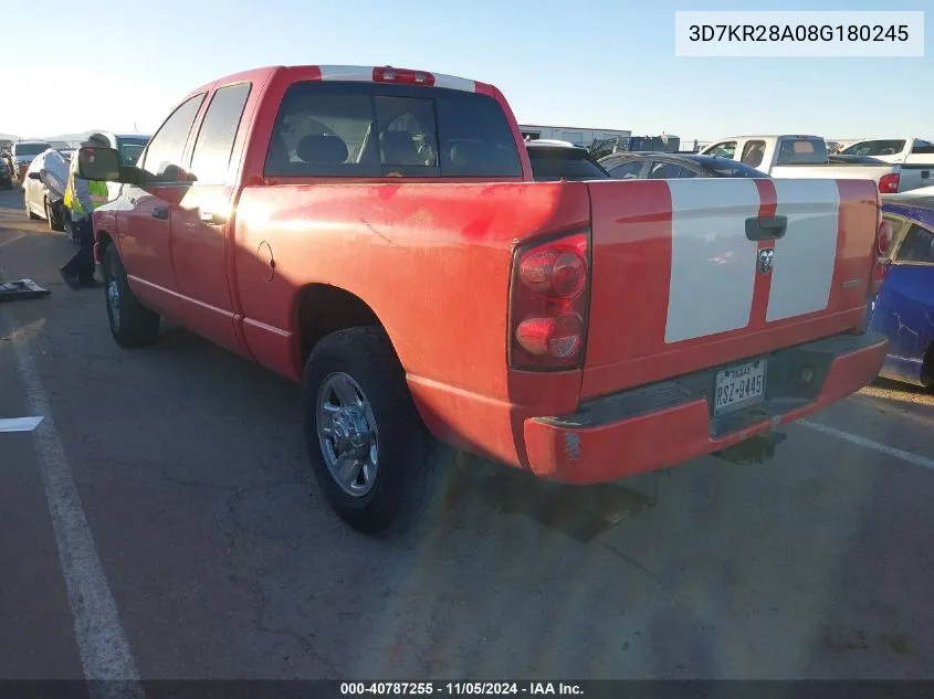 3D7KR28A08G180245 2008 Dodge Ram 2500 Slt