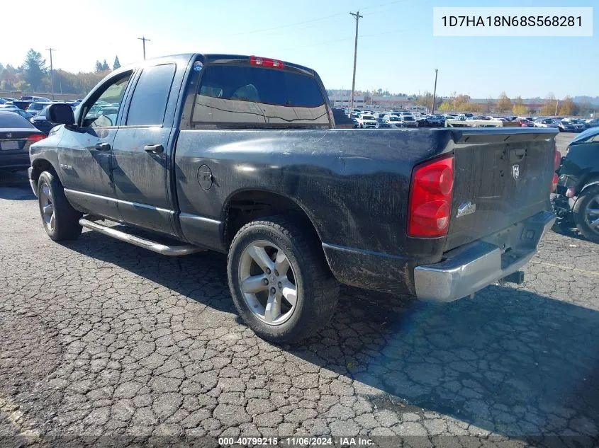 2008 Dodge Ram 1500 Slt VIN: 1D7HA18N68S568281 Lot: 40799215