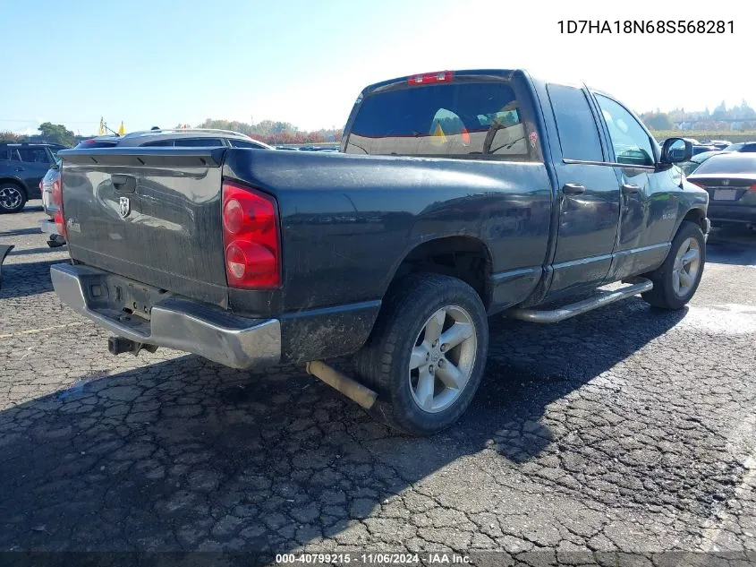 2008 Dodge Ram 1500 Slt VIN: 1D7HA18N68S568281 Lot: 40799215