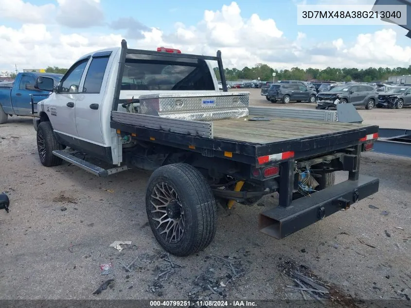 2008 Dodge Ram 3500 Slt VIN: 3D7MX48A38G213040 Lot: 40799251