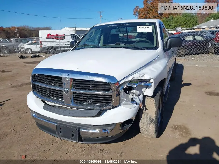 2008 Dodge Ram 1500 Slt VIN: 1D7HA16N28J180800 Lot: 40809066