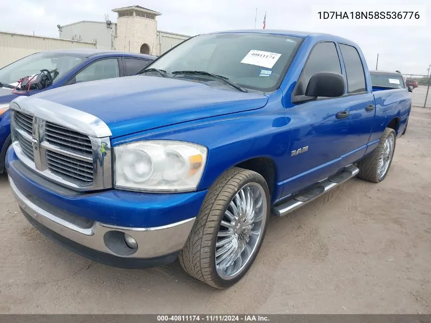 2008 Dodge Ram 1500 Slt VIN: 1D7HA18N58S536776 Lot: 40811174