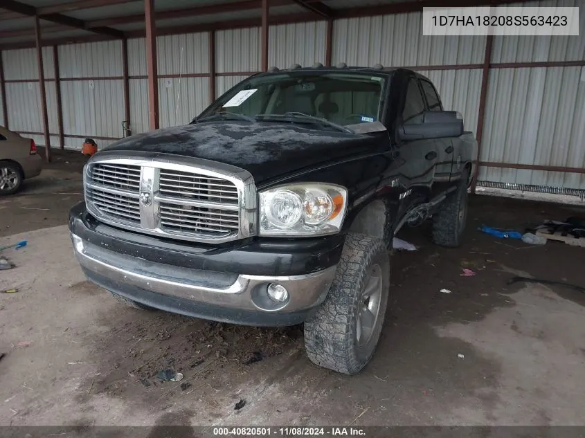 2008 Dodge Ram 1500 Laramie VIN: 1D7HA18208S563423 Lot: 40820501