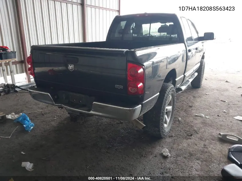 2008 Dodge Ram 1500 Laramie VIN: 1D7HA18208S563423 Lot: 40820501