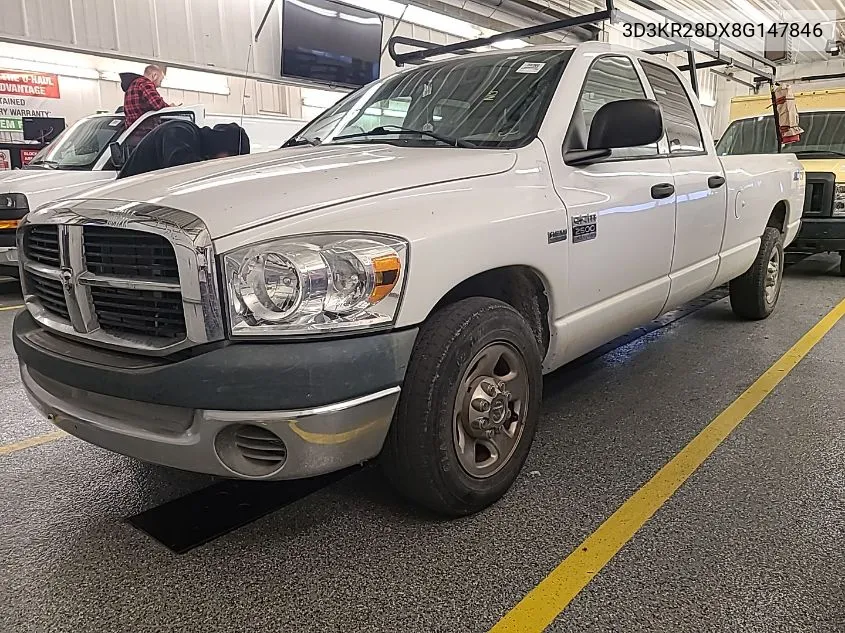 2008 Dodge Ram 2500 St/Sxt VIN: 3D3KR28DX8G147846 Lot: 40826344