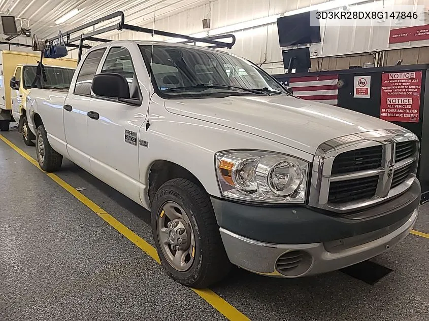 2008 Dodge Ram 2500 St/Sxt VIN: 3D3KR28DX8G147846 Lot: 40826344