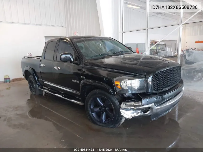 2008 Dodge Ram 1500 Slt VIN: 1D7HA182X8S508736 Lot: 40831493