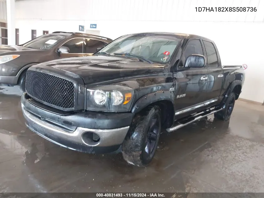 2008 Dodge Ram 1500 Slt VIN: 1D7HA182X8S508736 Lot: 40831493