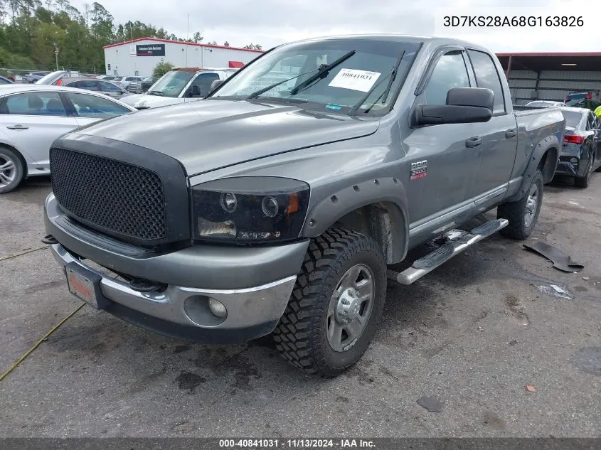 2008 Dodge Ram 2500 Slt/Power Wagon VIN: 3D7KS28A68G163826 Lot: 40841031