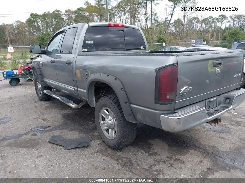 2008 Dodge Ram 2500 Slt/Power Wagon VIN: 3D7KS28A68G163826 Lot: 40841031