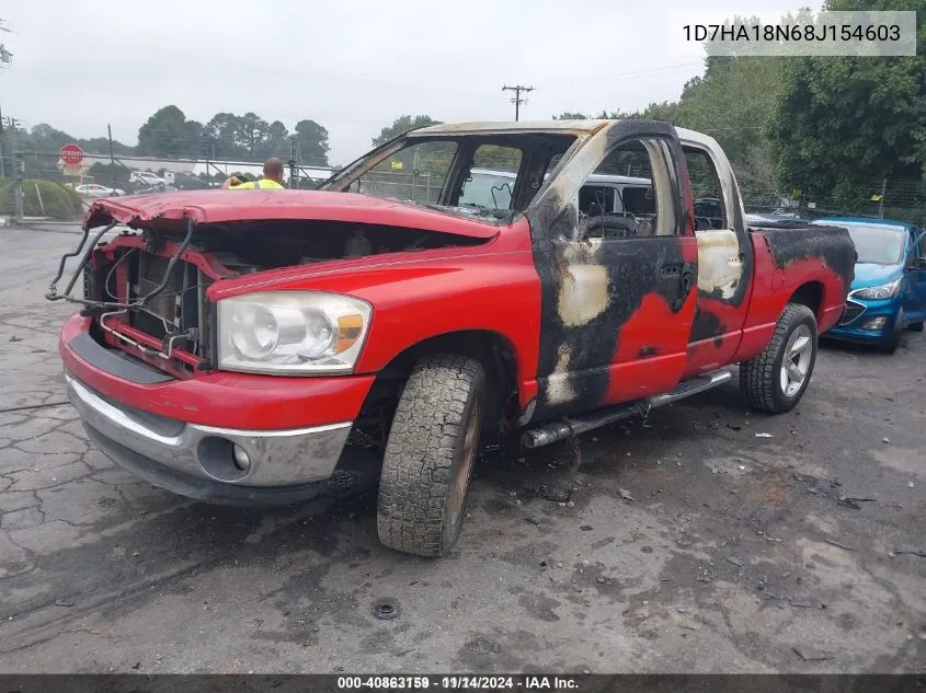 2008 Dodge Ram 1500 Slt VIN: 1D7HA18N68J154603 Lot: 40863159