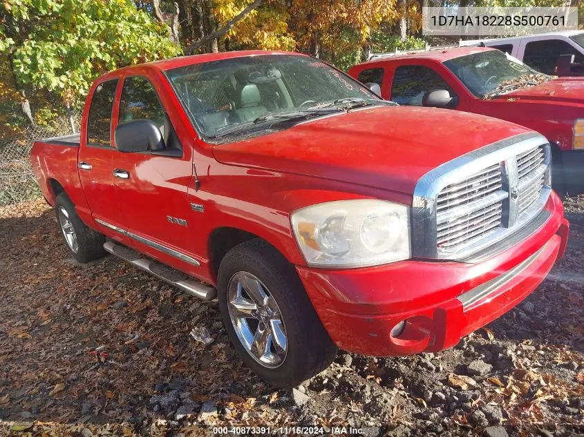 2008 Dodge Ram 1500 Laramie VIN: 1D7HA18228S500761 Lot: 40873391