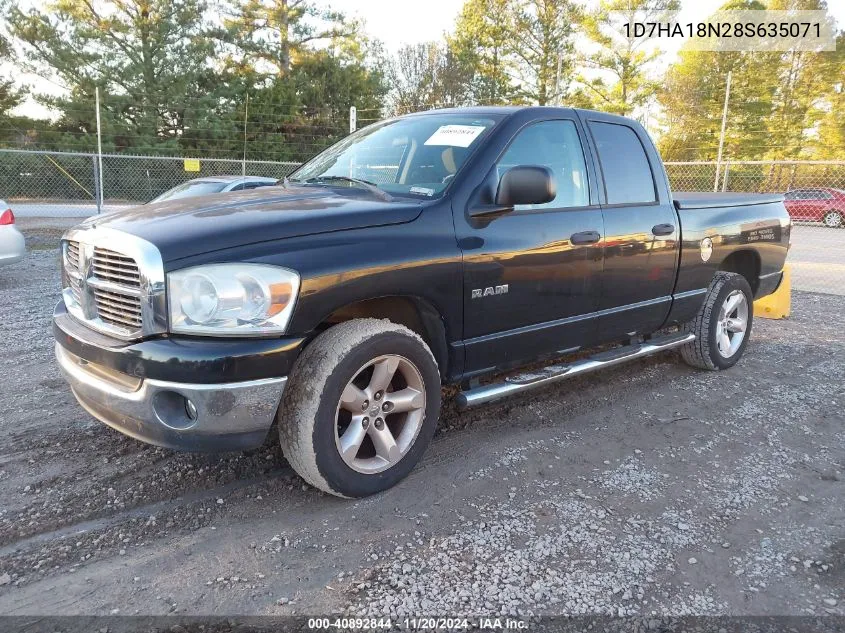 2008 Dodge Ram 1500 Slt VIN: 1D7HA18N28S635071 Lot: 40892844