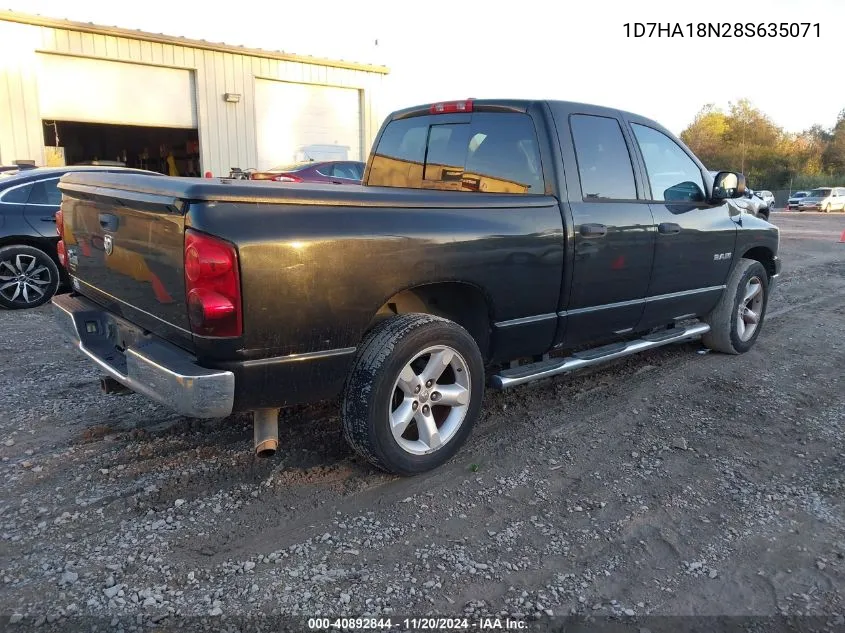 2008 Dodge Ram 1500 Slt VIN: 1D7HA18N28S635071 Lot: 40892844