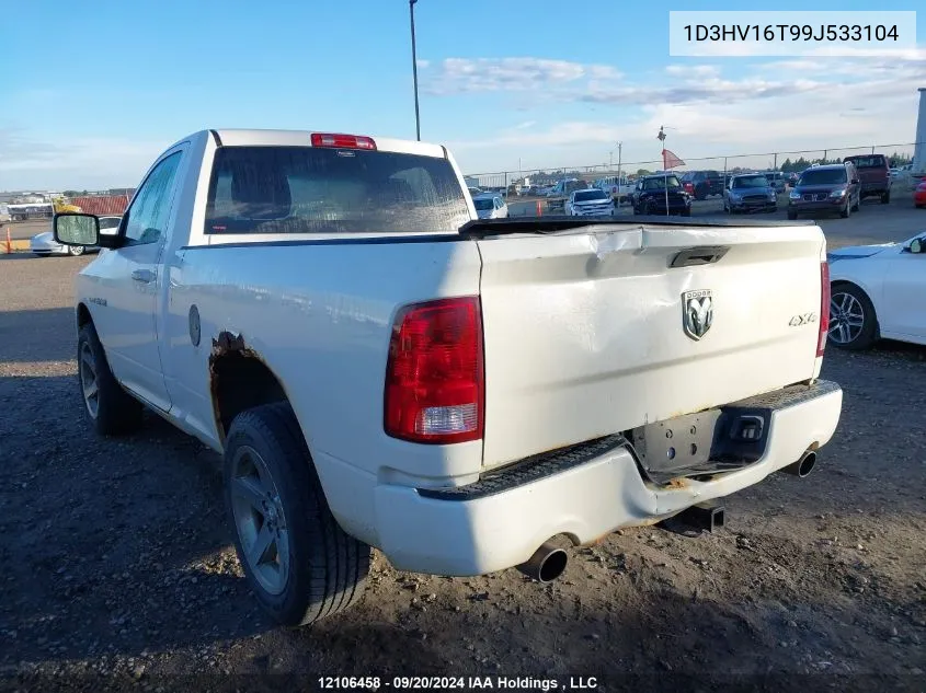 2009 Dodge Ram 1500 VIN: 1D3HV16T99J533104 Lot: 12106458