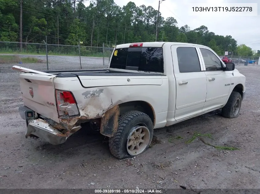 1D3HV13T19J522778 2009 Dodge Ram 1500 Slt/Sport/Trx