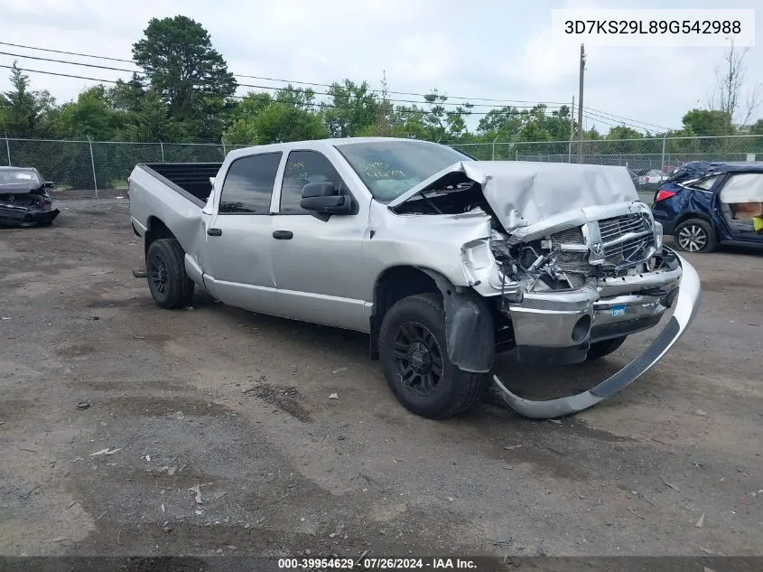 2009 Dodge Ram 2500 Laramie VIN: 3D7KS29L89G542988 Lot: 39954629