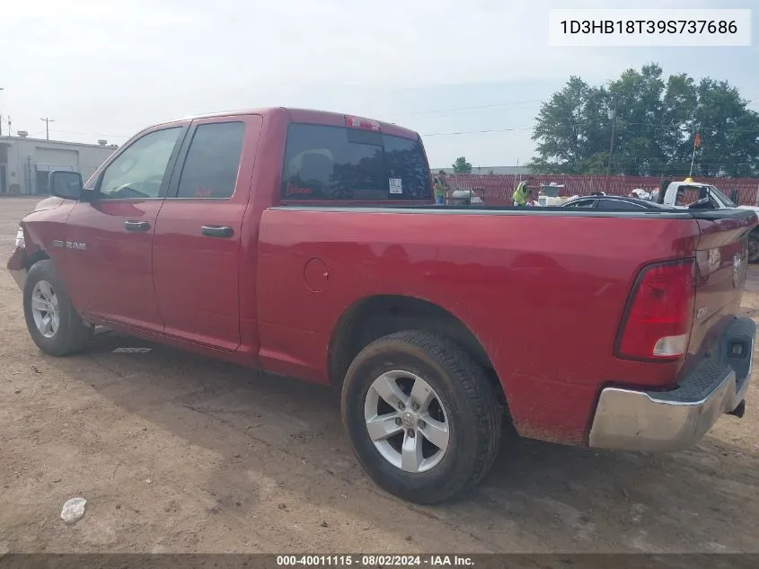 2009 Dodge Ram 1500 Slt/Sport/Trx VIN: 1D3HB18T39S737686 Lot: 40011115