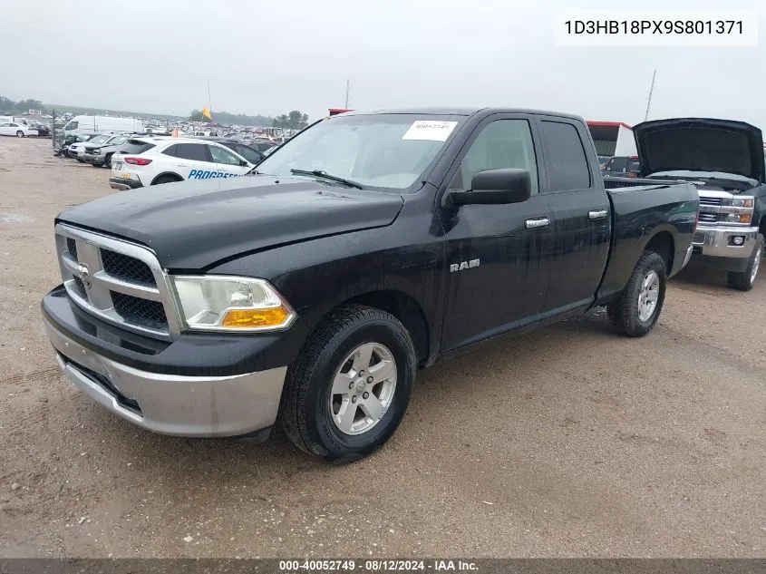 2009 Dodge Ram 1500 Slt/Sport/Trx VIN: 1D3HB18PX9S801371 Lot: 40052749