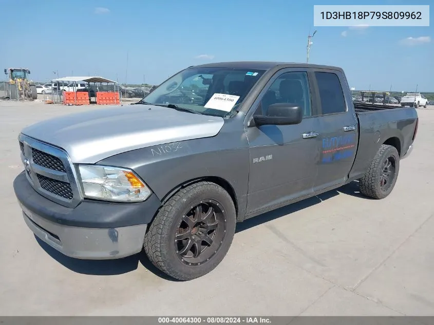 2009 Dodge Ram 1500 Slt/Sport/Trx VIN: 1D3HB18P79S809962 Lot: 40064300