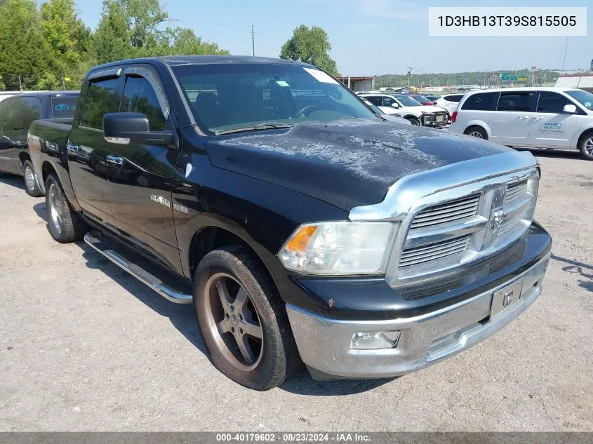 2009 Dodge Ram 1500 Slt/Sport/Trx VIN: 1D3HB13T39S815505 Lot: 40179602