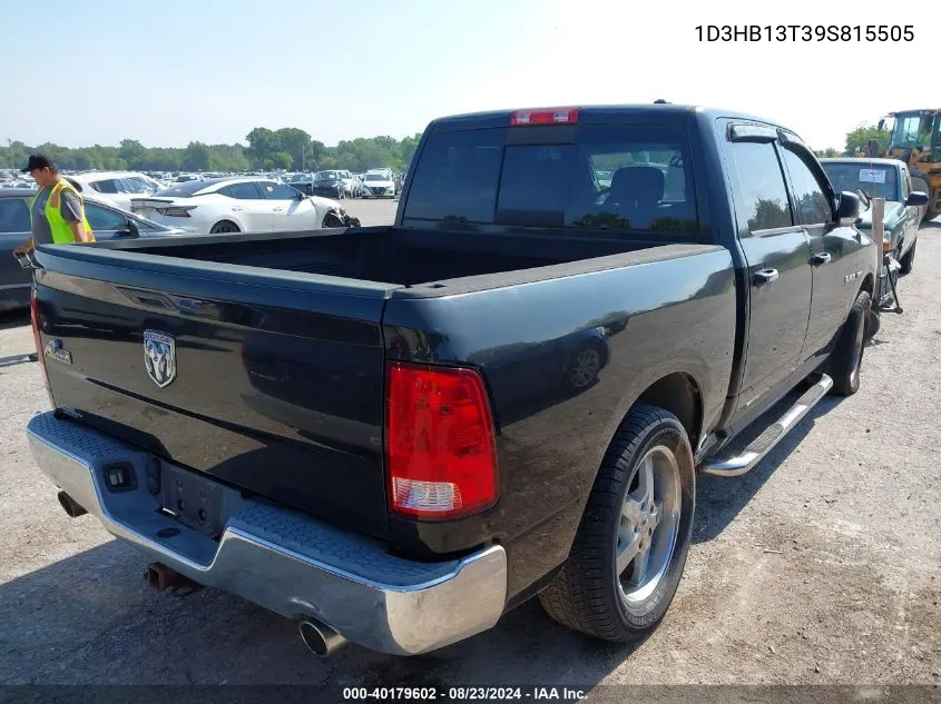 2009 Dodge Ram 1500 Slt/Sport/Trx VIN: 1D3HB13T39S815505 Lot: 40179602