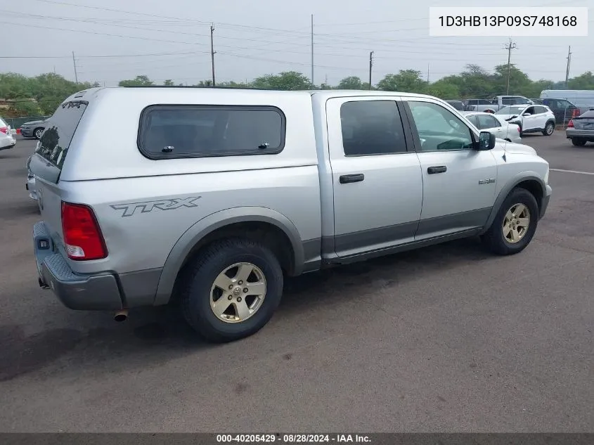 2009 Dodge Ram 1500 Slt/Sport/Trx VIN: 1D3HB13P09S748168 Lot: 40205429