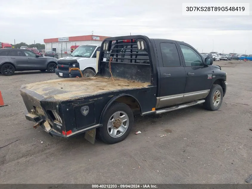 2009 Dodge Ram 2500 Slt VIN: 3D7KS28T89G548419 Lot: 40212203