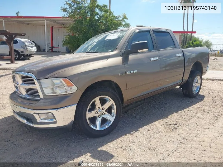 2009 Dodge Ram 1500 VIN: 1D3HB13T19S743140 Lot: 40276355