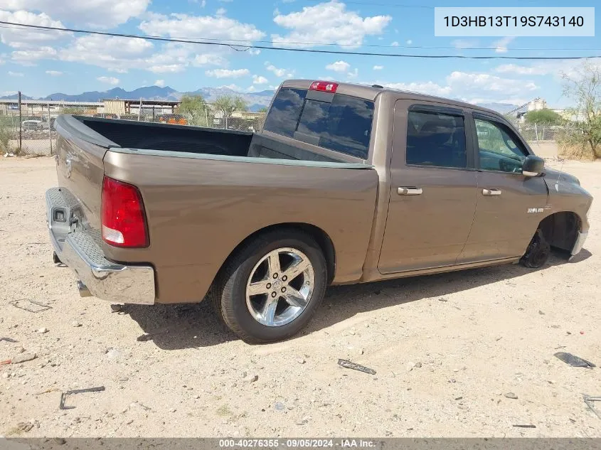 2009 Dodge Ram 1500 VIN: 1D3HB13T19S743140 Lot: 40276355