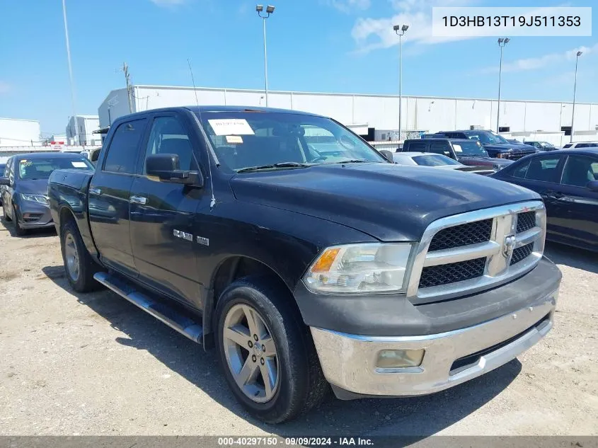 2009 Dodge Ram 1500 Slt/Sport/Trx VIN: 1D3HB13T19J511353 Lot: 40297150