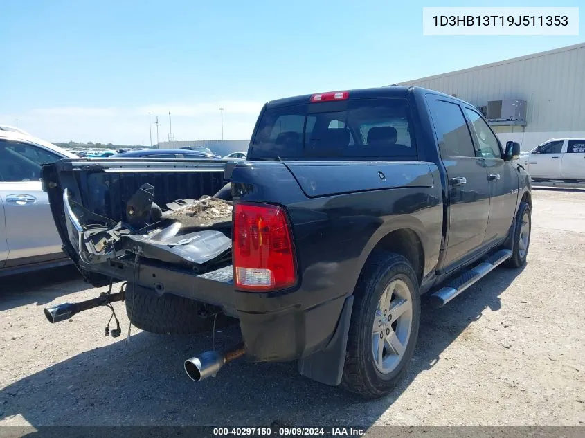 2009 Dodge Ram 1500 Slt/Sport/Trx VIN: 1D3HB13T19J511353 Lot: 40297150