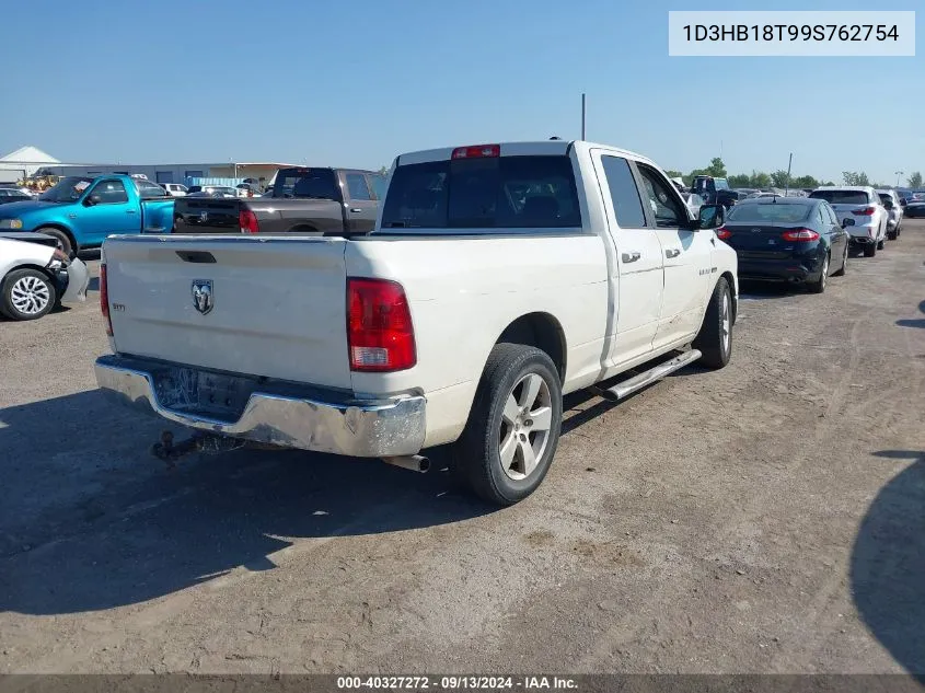 2009 Dodge Ram 1500 Slt/Sport/Trx VIN: 1D3HB18T99S762754 Lot: 40327272