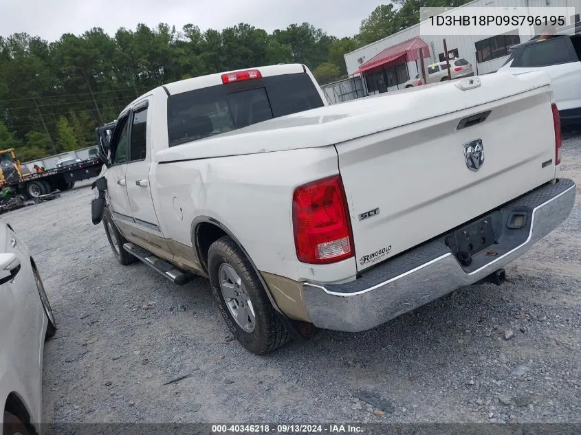 2009 Dodge Ram 1500 Slt/Sport/Trx VIN: 1D3HB18P09S796195 Lot: 40346218