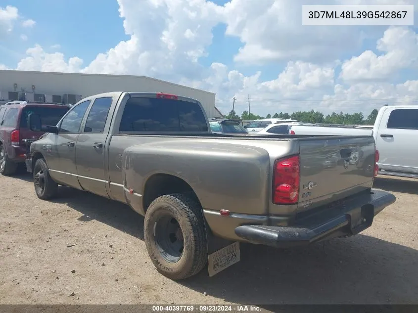 2009 Dodge Ram 3500 VIN: 3D7ML48L39G542867 Lot: 40397769