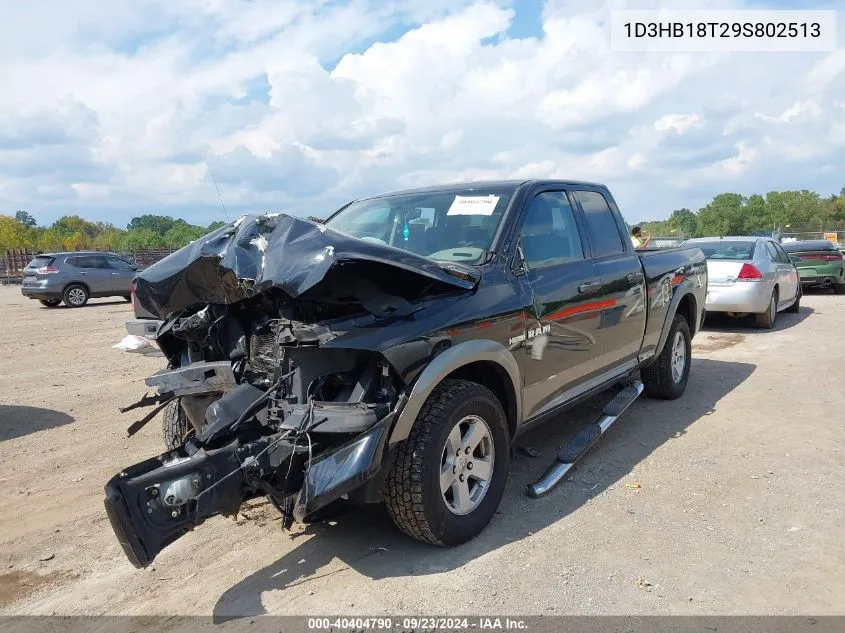 2009 Dodge Ram 1500 Slt/Sport/Trx VIN: 1D3HB18T29S802513 Lot: 40404790