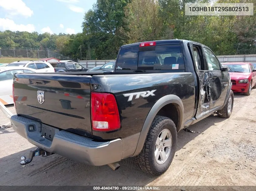 2009 Dodge Ram 1500 Slt/Sport/Trx VIN: 1D3HB18T29S802513 Lot: 40404790