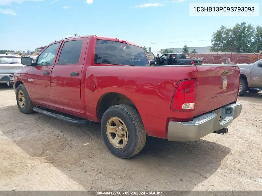 2009 Dodge Ram 1500 St VIN: 1D3HB13P09S793093 Lot: 40412750