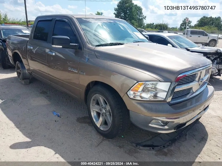 2009 Dodge Ram 1500 Slt/Sport/Trx VIN: 1D3HB13T49S780747 Lot: 40424221