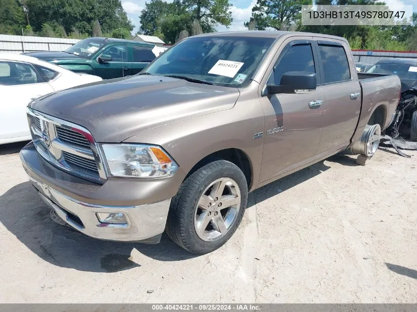 2009 Dodge Ram 1500 Slt/Sport/Trx VIN: 1D3HB13T49S780747 Lot: 40424221