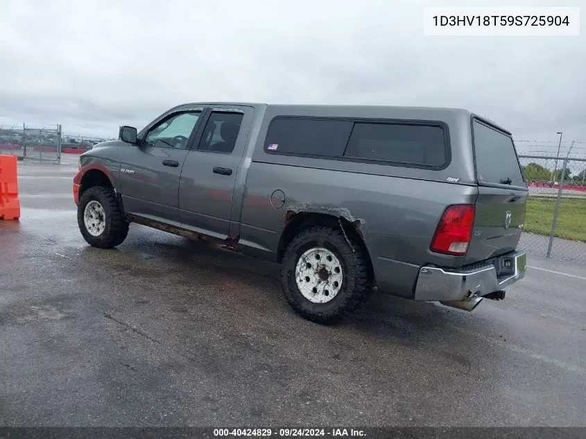 2009 Dodge Ram 1500 Slt/Sport/Trx VIN: 1D3HV18T59S725904 Lot: 40424829