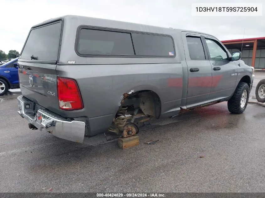 2009 Dodge Ram 1500 Slt/Sport/Trx VIN: 1D3HV18T59S725904 Lot: 40424829