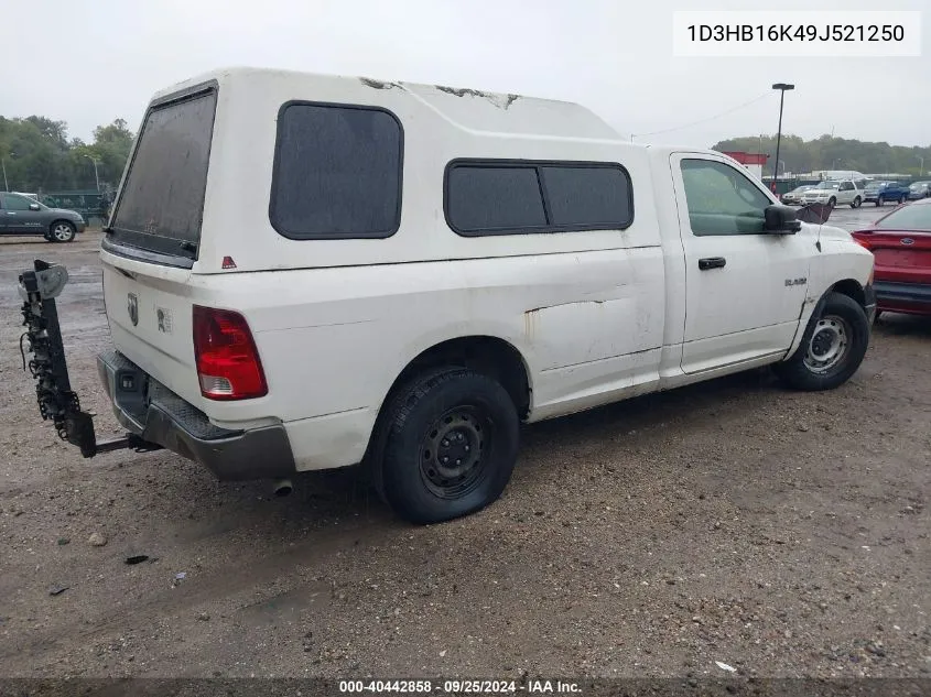 2009 Dodge Ram 1500 St VIN: 1D3HB16K49J521250 Lot: 40442858