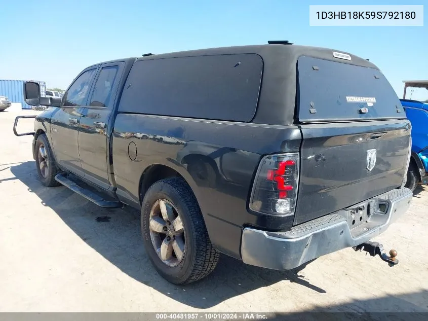 2009 Dodge Ram 1500 VIN: 1D3HB18K59S792180 Lot: 40481957