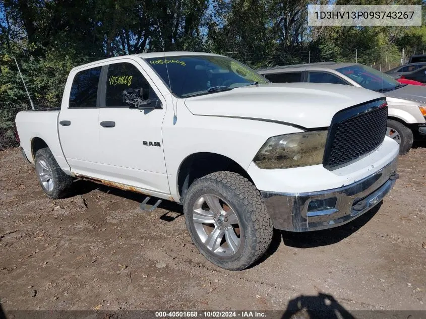 2009 Dodge Ram 1500 Slt/Sport/Trx VIN: 1D3HV13P09S743267 Lot: 40501668