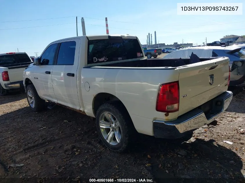 2009 Dodge Ram 1500 Slt/Sport/Trx VIN: 1D3HV13P09S743267 Lot: 40501668